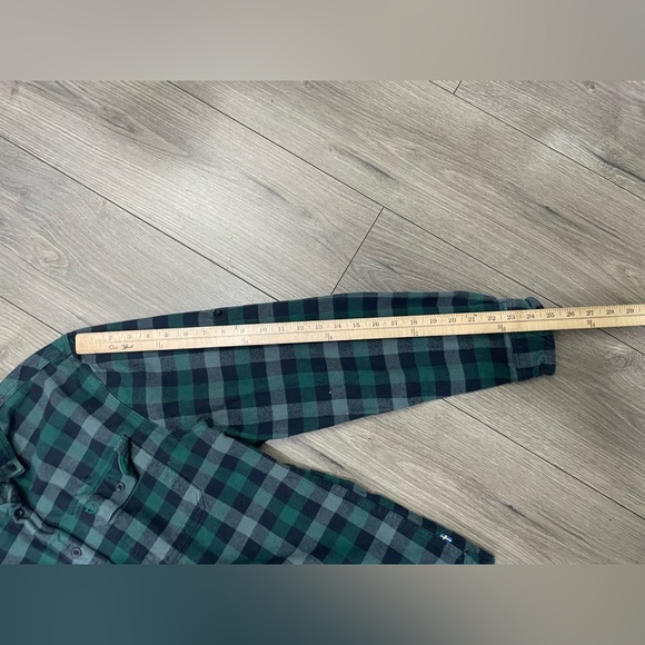 Fjallraven Mens Skog Flannel Shirt Button Up Long Sleeve Green Plaid XL‎ - Picture 7 of 11